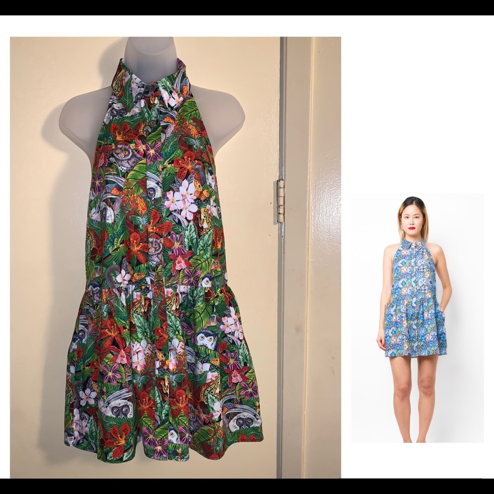 Love to Talk NYC all over print dress
